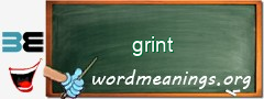 WordMeaning blackboard for grint
